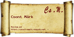 Csont Márk névjegykártya
