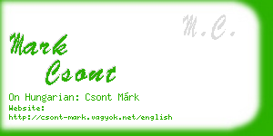 mark csont business card